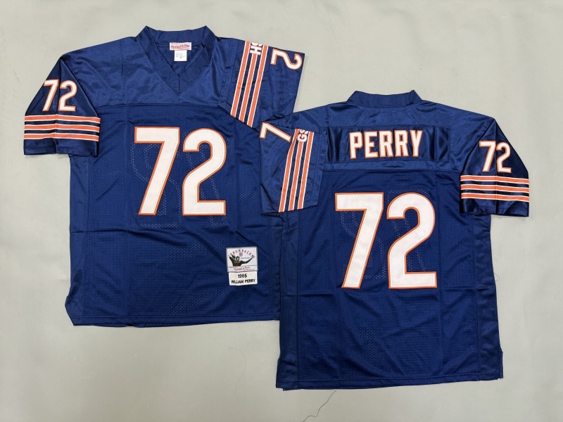 Men 2025 Nike Chicago Bears #72 Perry Blue Throwback Limited NFL Jersey style 002->chicago bears->NFL Jersey